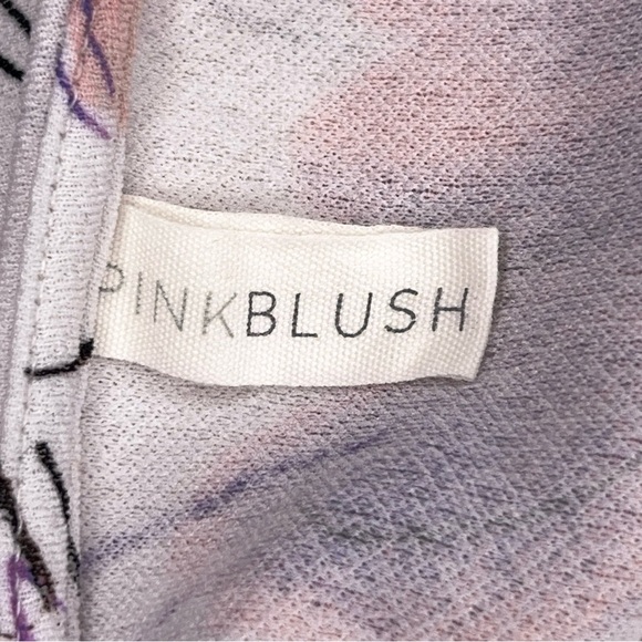 Maternity XL Pink Blush Brad Dress Short Sleeve Stretch Colorful Floral - Picture 11 of 12